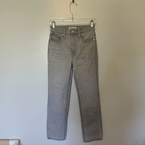 Madewell Slim Demi Boot Jeans Gray 23